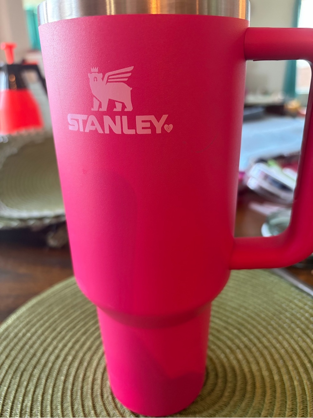 Stanley Pink Insulated Travel Mug with Handle - Picture 2 of 7